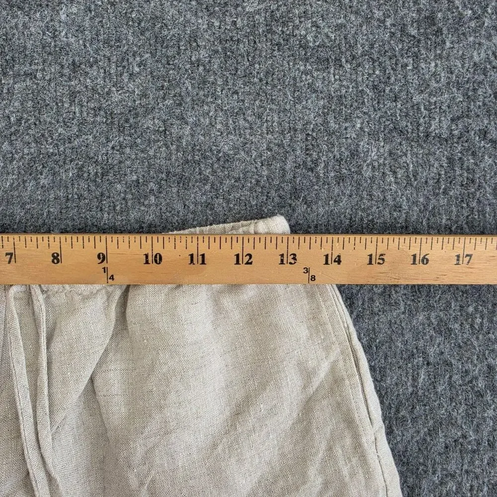 Reformation Shorts Small Zoey Linen Drawstring in Oatmeal Cream Relaxed Comfy